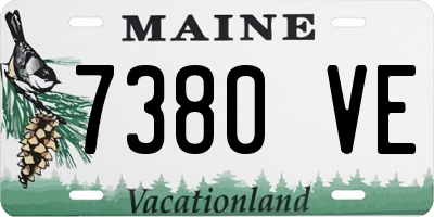 ME license plate 7380VE