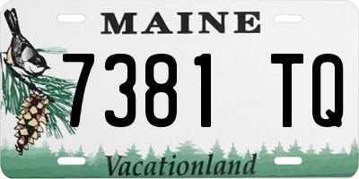ME license plate 7381TQ