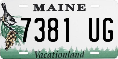 ME license plate 7381UG