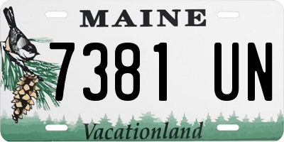 ME license plate 7381UN
