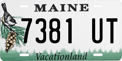 ME license plate 7381UT