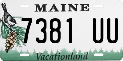 ME license plate 7381UU
