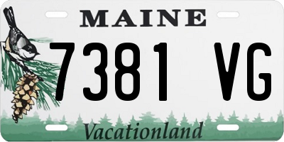 ME license plate 7381VG