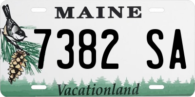 ME license plate 7382SA