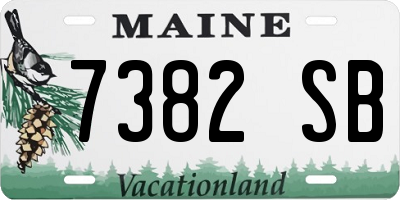 ME license plate 7382SB