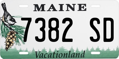 ME license plate 7382SD