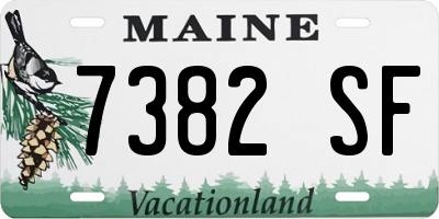 ME license plate 7382SF