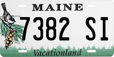 ME license plate 7382SI