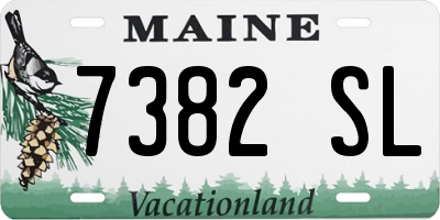 ME license plate 7382SL