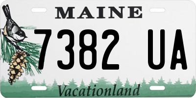 ME license plate 7382UA