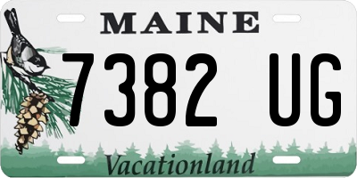 ME license plate 7382UG