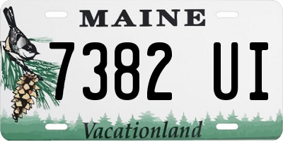 ME license plate 7382UI