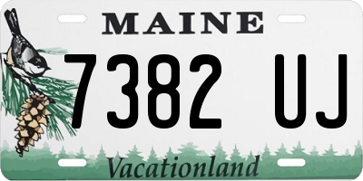 ME license plate 7382UJ