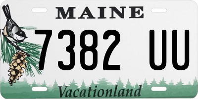 ME license plate 7382UU