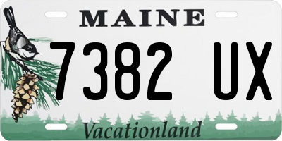 ME license plate 7382UX