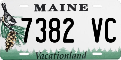 ME license plate 7382VC
