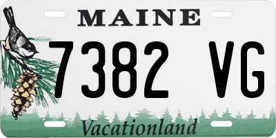 ME license plate 7382VG