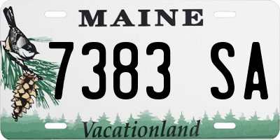 ME license plate 7383SA