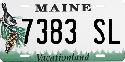 ME license plate 7383SL