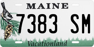 ME license plate 7383SM