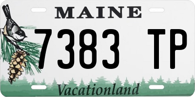 ME license plate 7383TP