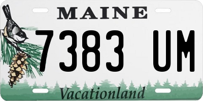 ME license plate 7383UM