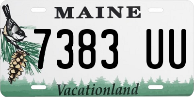 ME license plate 7383UU