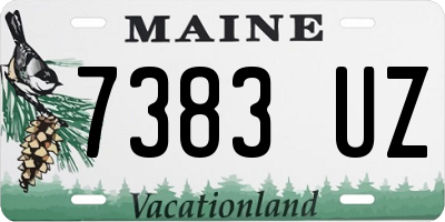ME license plate 7383UZ