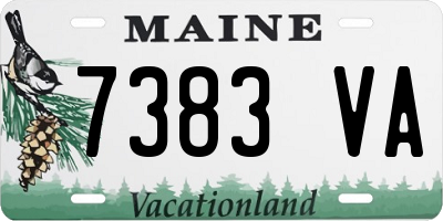 ME license plate 7383VA