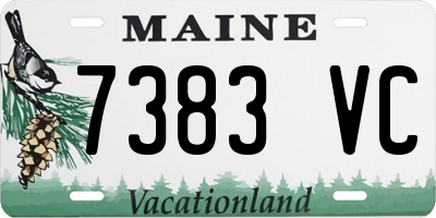 ME license plate 7383VC