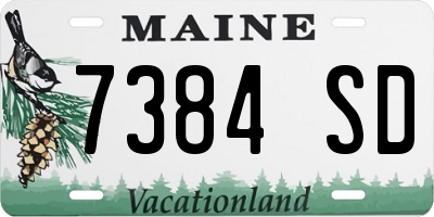 ME license plate 7384SD