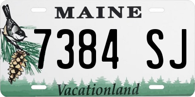ME license plate 7384SJ