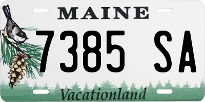 ME license plate 7385SA