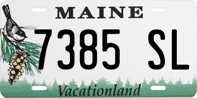 ME license plate 7385SL