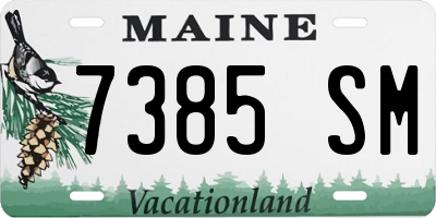 ME license plate 7385SM