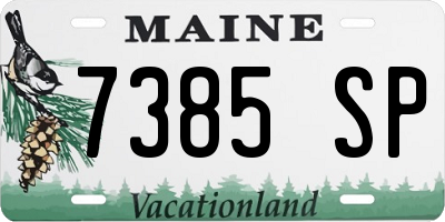 ME license plate 7385SP
