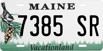 ME license plate 7385SR