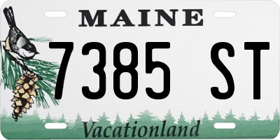 ME license plate 7385ST