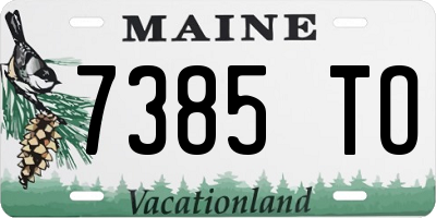 ME license plate 7385TO