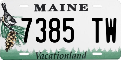 ME license plate 7385TW