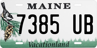 ME license plate 7385UB