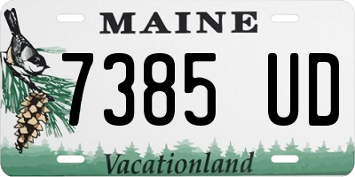 ME license plate 7385UD