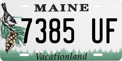 ME license plate 7385UF