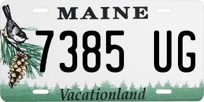 ME license plate 7385UG