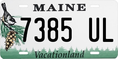 ME license plate 7385UL