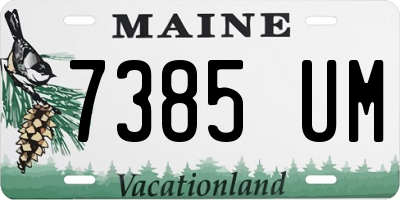 ME license plate 7385UM