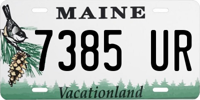 ME license plate 7385UR