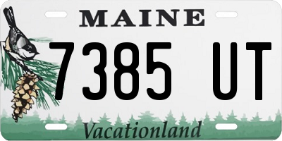 ME license plate 7385UT