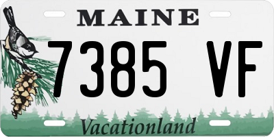 ME license plate 7385VF