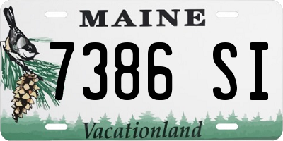 ME license plate 7386SI